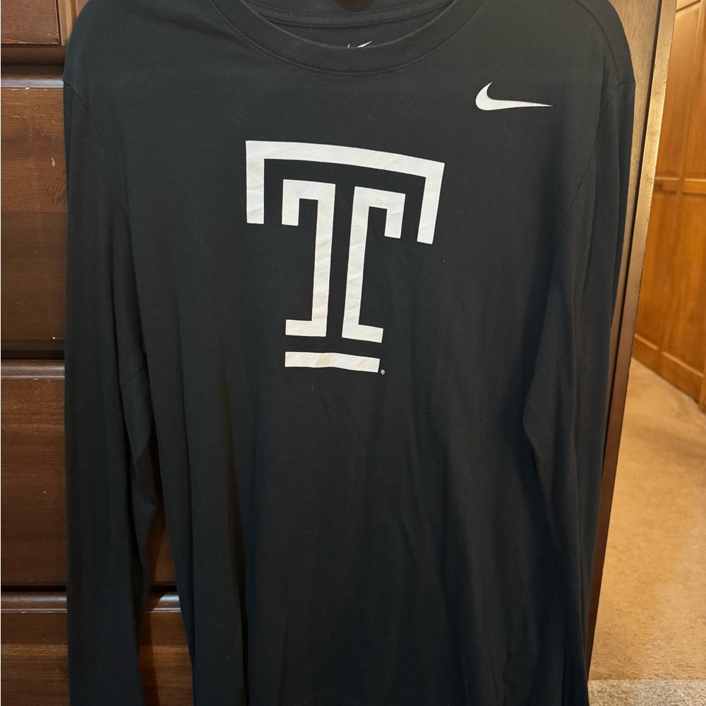 Temple University Nike Black Long Sleeve Shirt